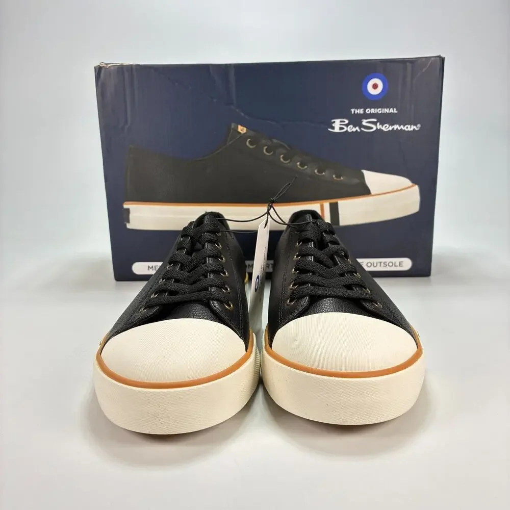 Ben Sherman Dorset Lo LX Black Low Top Sneakers Shoes BSMDORLXGD-0840 Men's Sz 8